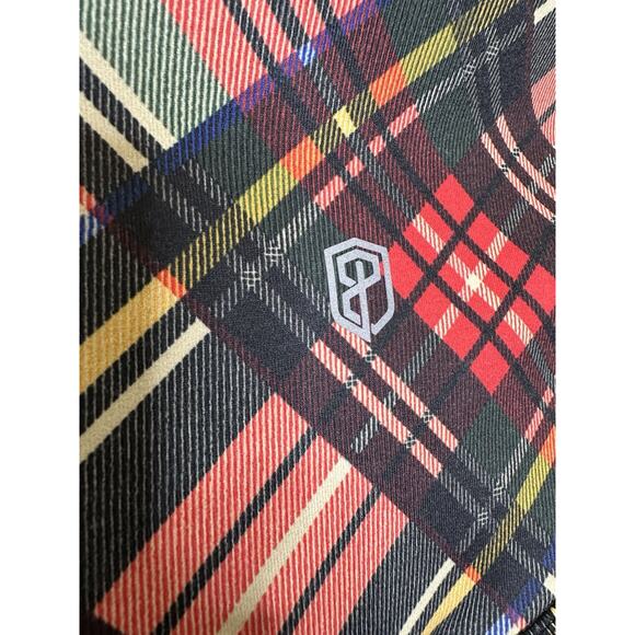 Born Primitive Size Medium Tartan Plaid Workout Shorts Mid Rise Holiday Xmas - Picture 4 of 5